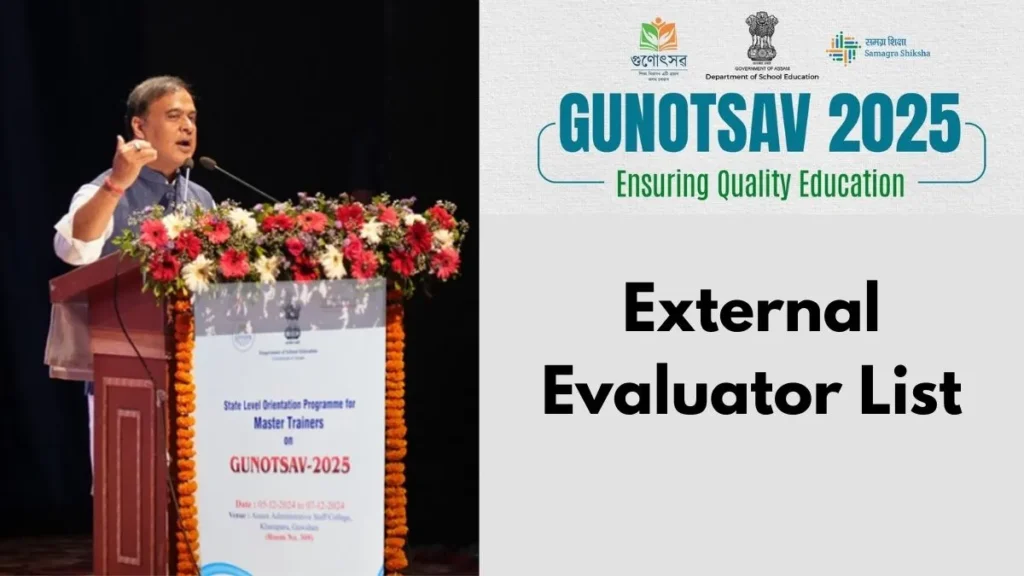 Gunotsav 2025 External Evaluator List