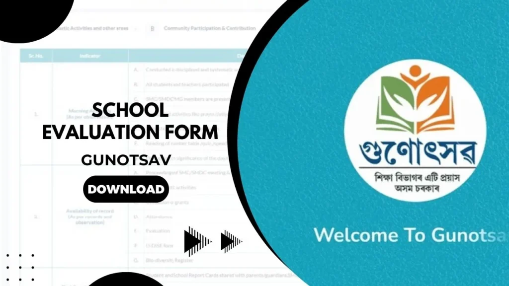 Gunotsav 2025 School Evaluation Form Download