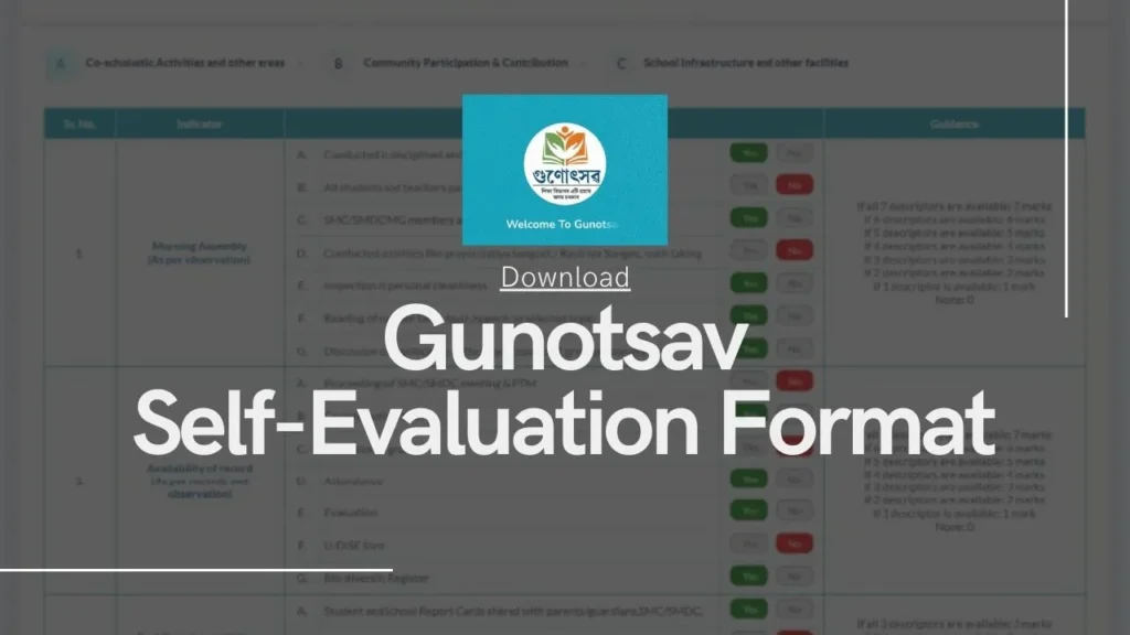 Gunotsav Self-Evaluation Format Form Download